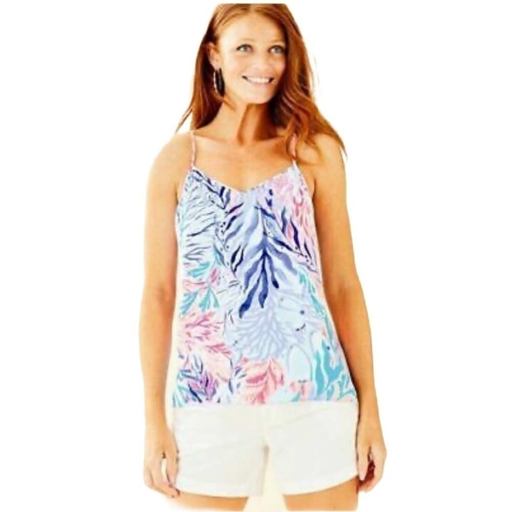 Lilly Pulitzer Dusk Crew Blue Tint Camisole Top Size XXS